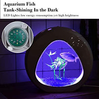 Tangkula - Tanque de pescado de 1 galón para acuario Betta, acuario de peces con luz LED y filtro de potencia, pecera viene con plantas acuáticas artificiales y grava azul Jean acuario - BESTMASCOTA.COM