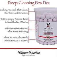 Warren London Paw Fizz Tabletas y pelotas de limpieza profunda para perros, ayuda a dejar de lamer las patas - BESTMASCOTA.COM