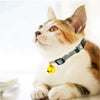 SLSON - 2 collares para gatos con campana para gatitos y cachorros, lindo collar con patrón de estrellas y campana dorada para gatito de mascota ajustable de 8 a 12 pulgadas - BESTMASCOTA.COM