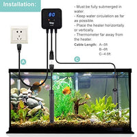 Hygger - Calentador de acuario (500 W, 300 W, termostato sumergible de calentamiento rápido, para pecera, 30 a 120 galones, con pantalla digital LED externa controlador de temperatura y termómetro - BESTMASCOTA.COM