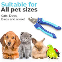 Cortaúñas para perros y gatos de CleanHouse, con protección de seguridad para mascotas y cerradura, acero inoxidable, muy fácil de usar, el mejor cortauñas para mascotas para animales. Tamaño pequeño y grande. - BESTMASCOTA.COM