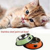 Cuenco de acero inoxidable para gatos, de acero inoxidable, para gatos, gatos, conejos, gatos, platos pintados, fácil de limpiar, duradero, para alimentos y agua - BESTMASCOTA.COM