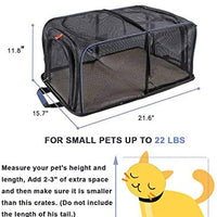 SMONT - Caja plegable para mascotas de lados suaves para gatos medianos, perros pequeños y conejos, transportador de viaje para mascotas, casa para mascotas para interior y exterior - BESTMASCOTA.COM