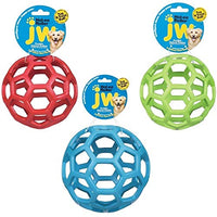 JW Hol-ee Roller Original - Bola dispensadora de dulces para perro, goma natural dura, varios colores - BESTMASCOTA.COM