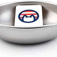 Americat Company - Juego de cuencos de acero inoxidable para gatos, fabricados en los Estados Unidos, diseñados para evitar la fatiga del silbato - Platos de agua y comida para gatos (juego de 2, 4 o 6) - BESTMASCOTA.COM