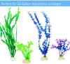 Otterly Pets Plantas de plástico para decoración de peceras grandes artificiales, decoración de acuario y accesorios, paquete de 8 - BESTMASCOTA.COM
