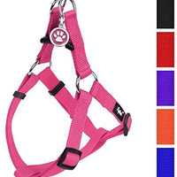Arnés ajustable Pupteck para perro, medida básica de cachorro, de nailon, chaleco para pasear en exteriores con etiqueta de identificación - BESTMASCOTA.COM