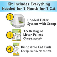 Purina Tidy Cats Breeze Hooded System Starter Kit Cat Litter Box, Litter Pellets & Pads - BESTMASCOTA.COM