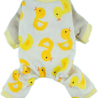 Fitwarm Cute Duck Dog Pajamas Dog Clothes Dog Jumpsuit Pet Cat Pjs - BESTMASCOTA.COM