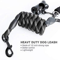 Toozey - Correa para perro de 4.9 ft, correa de cuerda con cómodo mango acolchado e hilos reflectantes, resistente correa trenzada para perros medianos y grandes - BESTMASCOTA.COM