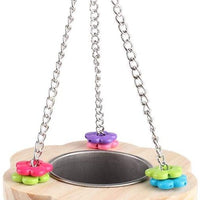 HEEPDD comedero para pájaros para jaula, ahorra espacio para colgar, taza de alimentación de acero inoxidable con campana y juguete para masticar para loros de tamaño pequeño y mediano - BESTMASCOTA.COM