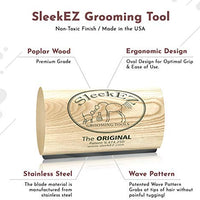 SleekEZ - Herramienta de aseo original para perros, gatos y caballos - Cepillo para pelo corto y largo - Elimina sin dolor el 95% del pelo suelto, piel y suciedad - fácil de limpiar - fabricado en Estados Unidos - BESTMASCOTA.COM