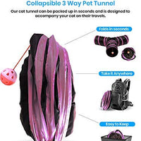 All Prime Cat Tunnel- También se incluye un juguete interactivo para gatos (valor de 5 dólares), juguetes para gatos, túneles para gatos de interior, tubo para gatos, túnel plegable de 3 vías, gran juguete para gatos y conejos - BESTMASCOTA.COM