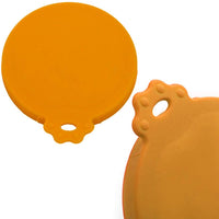 SLSON - Juego de 2 tapas universales de silicona para comida de mascotas y gatos para perros y gatos, 1 para 3 tamaños estándar sin BPA, apto para lavavajillas, azul y naranja - BESTMASCOTA.COM