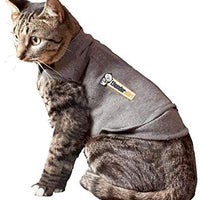 Thundershirt Classic Cat Anxiety Jacket | Vet Recommended Calming Solution Vest for Fireworks, Thunder, Travel, Separation (Heather Gray) - BESTMASCOTA.COM