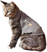Thundershirt Classic Cat Anxiety Jacket | Vet Recommended Calming Solution Vest for Fireworks, Thunder, Travel, Separation (Heather Gray) - BESTMASCOTA.COM