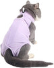 Coppthinktu - Traje de recuperación de gatos para heridas abdominales o enfermedades de la piel, transpirable E-Collar Alternativa para gatos y perros, después de cirugía desgaste anti lamer heridas - BESTMASCOTA.COM