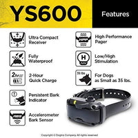 Dogtra ys600 recargable 10 Nivel ajustable no Bark Collar para perros 35 + libras - BESTMASCOTA.COM