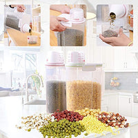 Contenedor de almacenamiento de alimentos para mascotas con taza de medición, boquilla de vertido y hebilla de sellado dispensador de alimentos para perros y gatos - BESTMASCOTA.COM