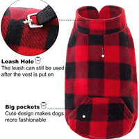 KOOLTAIL - Chaleco de forro polar para perro con bolsillo para mascotas, color rojo - BESTMASCOTA.COM