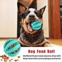 Idepet Pelota de juguete para perro, no tóxica, resistente a mordidas, pelota de juguete para mascotas, perros, cachorros, gatos, alimentador de comida para mascotas, masticar, limpieza de dientes, juego de pelotas de ejercicio, 2 unidades, azul y verde - BESTMASCOTA.COM