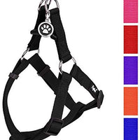 Arnés ajustable Pupteck para perro, medida básica de cachorro, de nailon, chaleco para pasear en exteriores con etiqueta de identificación - BESTMASCOTA.COM