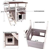 Petsfit Outdoor Cat House with Escape Door and Stairs - BESTMASCOTA.COM