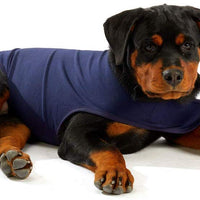 Furubaby Ansiedad Perro Abrigo una camisa Calm Down Perro Chaqueta para xs Pequeño Mediano Grande XL Perros | Color Sólido Azul Gris Verde Rosa Thunder Dog Wrap(Dark Blue) - BESTMASCOTA.COM