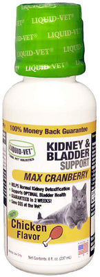 liquid-vet Cat Riñón y vejiga Fórmula – Fast Acting Glucosamina y de electrólitos para y vejiga ayuda de riñón en Felines – Pollo Sabor – 8 onzas líquidas 1 Pack - BESTMASCOTA.COM