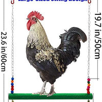 GABraden - Columpio de pollo natural esmerilado de madera colorida para gallinas, hecho a mano, juguete para pájaros, loros, gallinas, guacamayos, accesorios para gallineros - BESTMASCOTA.COM