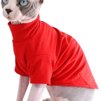 Sphynx - Ropa de invierno para gato, gruesa, de algodón, de doble capa, para mascotas, jersey, camisetas con mangas, pijamas para gatos y perros pequeños - BESTMASCOTA.COM