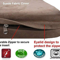 Dogbed4less - Funda de edredón para cama de mascotas, de microfibra, duradera, color marrón, con funda interior impermeable para perros pequeños, medianos y extra grandes - BESTMASCOTA.COM