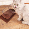 Cuenco elevado para gatos y perros pequeños, cuenco doble con cara de gato - BESTMASCOTA.COM
