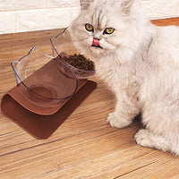 Cuenco elevado para gatos y perros pequeños, cuenco doble con cara de gato - BESTMASCOTA.COM