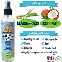 Champú para perros sin agua | Champú seco natural para perros o gatos no requiere enjuague | 100% no tóxico con extracto natural | Tratamiento aprobado por veterinarios - Fabricado en Estados Unidos - 1 botella de 8.1 fl oz - BESTMASCOTA.COM