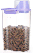 Contenedor de almacenamiento de alimentos para mascotas con taza de medición, boquilla de vertido y hebilla de sellado dispensador de alimentos para perros y gatos - BESTMASCOTA.COM