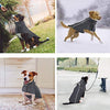 SlowTon - Abrigo de invierno para perro, cálido forro polar para perro, chaqueta exterior con cuello alto y bufanda reflectante, a rayas, ajustable, impermeable, resistente al viento, chaleco suave para cachorros - BESTMASCOTA.COM