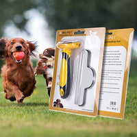 Herramienta de despojo para mascotas y cepillo de aseo para perros y gatos – 4.0 in y 5.0 in de ancho hoja de seguridad de acero inoxidable, reduce drásticamente la pérdida para mascotas pequeñas, medianas y grandes por MIU COLOR, XL, Azul - BESTMASCOTA.COM