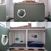 LYNX - Puerta de gato para mascotas, 4 vías de bloqueo para puertas interiores y exteriores, pared o caja de arena oculta para gatos, instalación fácil y rápida, consejos de entrenamiento para gatitos incluidos - BESTMASCOTA.COM