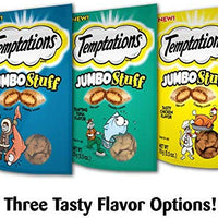 TEMPTATIONS Jumbo Stuff Crunchy and Soft Cat Treats, 2.5 oz. (12 Pack) - BESTMASCOTA.COM