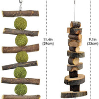 KATUMO - Juguetes para masticar conejo, 100% madera de manzana natural, chinchillas, cobayas, hámsteres, juguetes para mascotas, accesorios adecuados para conejos, ardillas, gerbios pequeños, masticar y jugar ejercicio de dientes - BESTMASCOTA.COM