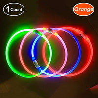 Collar de perro LED BSEEN recargable por USB, brillante para seguridad nocturna, collar de perro de moda, para perros pequeños, medianos y grandes - BESTMASCOTA.COM