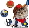 Disfraz de vaquero para perros y gatos Mikayoo, con sombrero, divertido disfraz, ideal para halloween, navidad, fiestas, o eventos - BESTMASCOTA.COM