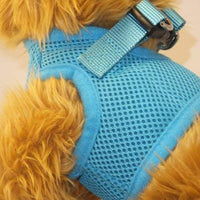 Arnés para perros de malla suave, cómodo para razas pequeñas, cachorros, juguetes, de 2 a 16 lb, en color rosa bebé, azul, negro, rojo, camuflado en tamaño pequeño, mediano, grande y extra grande - BESTMASCOTA.COM