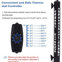 UPETTOOLS Calentador sumergible para acuario, termostato de agua para acuario, ajustable para 3 ~ 120 galones con controlador de temperatura 50 W/100 W/250 W/300 W/500 W, 2 ventosas - BESTMASCOTA.COM