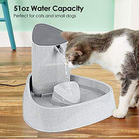 Fuente para mascotas URPOWER, fuente automática actualizada para gato, fuente de agua para perro, gato, dispensador de agua, ajuste de flujo de agua ajustable, fuente para gatos, perros, mascotas - BESTMASCOTA.COM