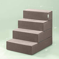 Zinus Easy Pet Stairs, Sand - BESTMASCOTA.COM