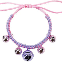 Bepets - Collar para gato con campana, color rosa y rojo, ajustable con campanas de 8 colores (2 paquetes) - BESTMASCOTA.COM