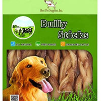 GigaBite Odor-Free Braided Bully Sticks - USDA & FDA Certified All Natural, Free Range Beef Pizzle Dog Treat – By Best Pet Supplies - BESTMASCOTA.COM