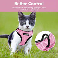 Eagloo Arnés de gato a prueba de escape, arnés de malla suave ajustable para gato con correa reflectante de metal para caminar chaqueta cómoda para mascotas Gatito cachorro conejo - BESTMASCOTA.COM